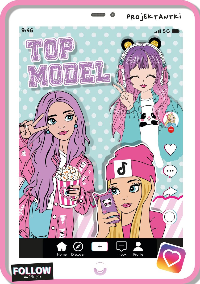 Image of Top model. Kolorowanka z wykrojnika