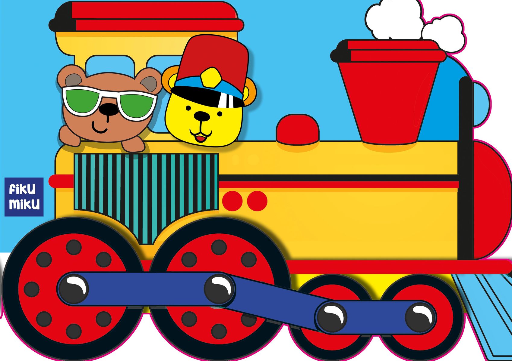 Image of Lokomotywa. Kolorowanka z wykrojnika