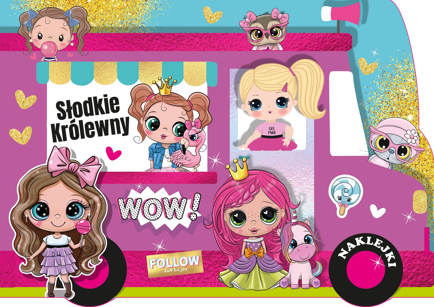 Image of Słodkie królewny. Kolorowanka z wykrojnika