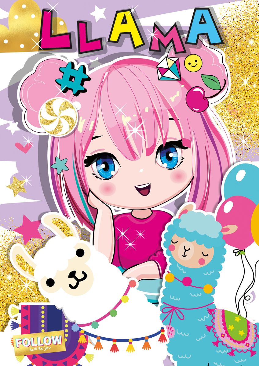 Image of Llama. Kolorowanka