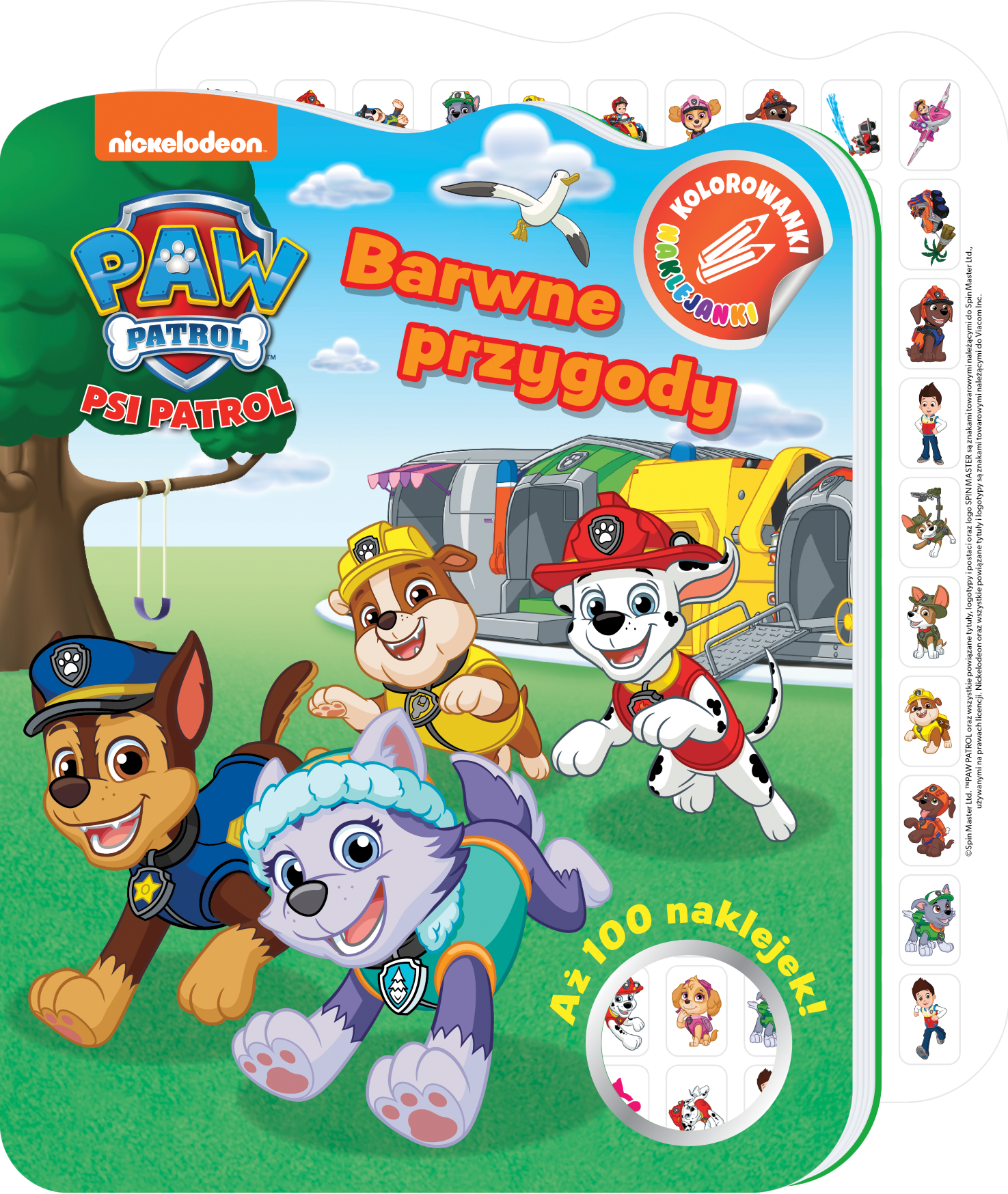 Image of Barwne przygody. Psi Patrol. Kolorowanki - naklejanki
