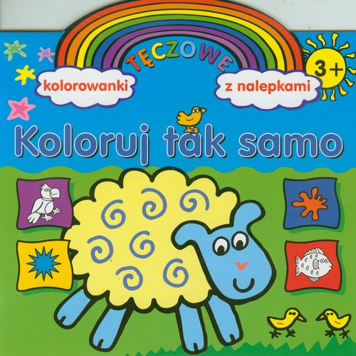 Image of Koloruj tak samo Tęczowe kolorowanki z nalepkami