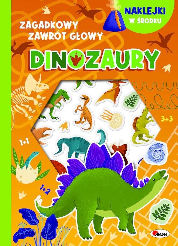Image of Dinozaury - wypukłe naklejki. Zagadkowy zawrót głowy
