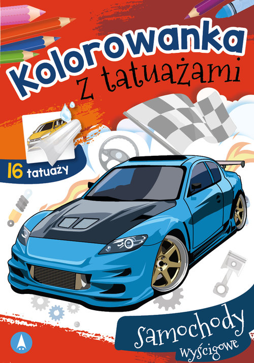 Image of Kolorowanka z tatuażami Samochody wyścigowe