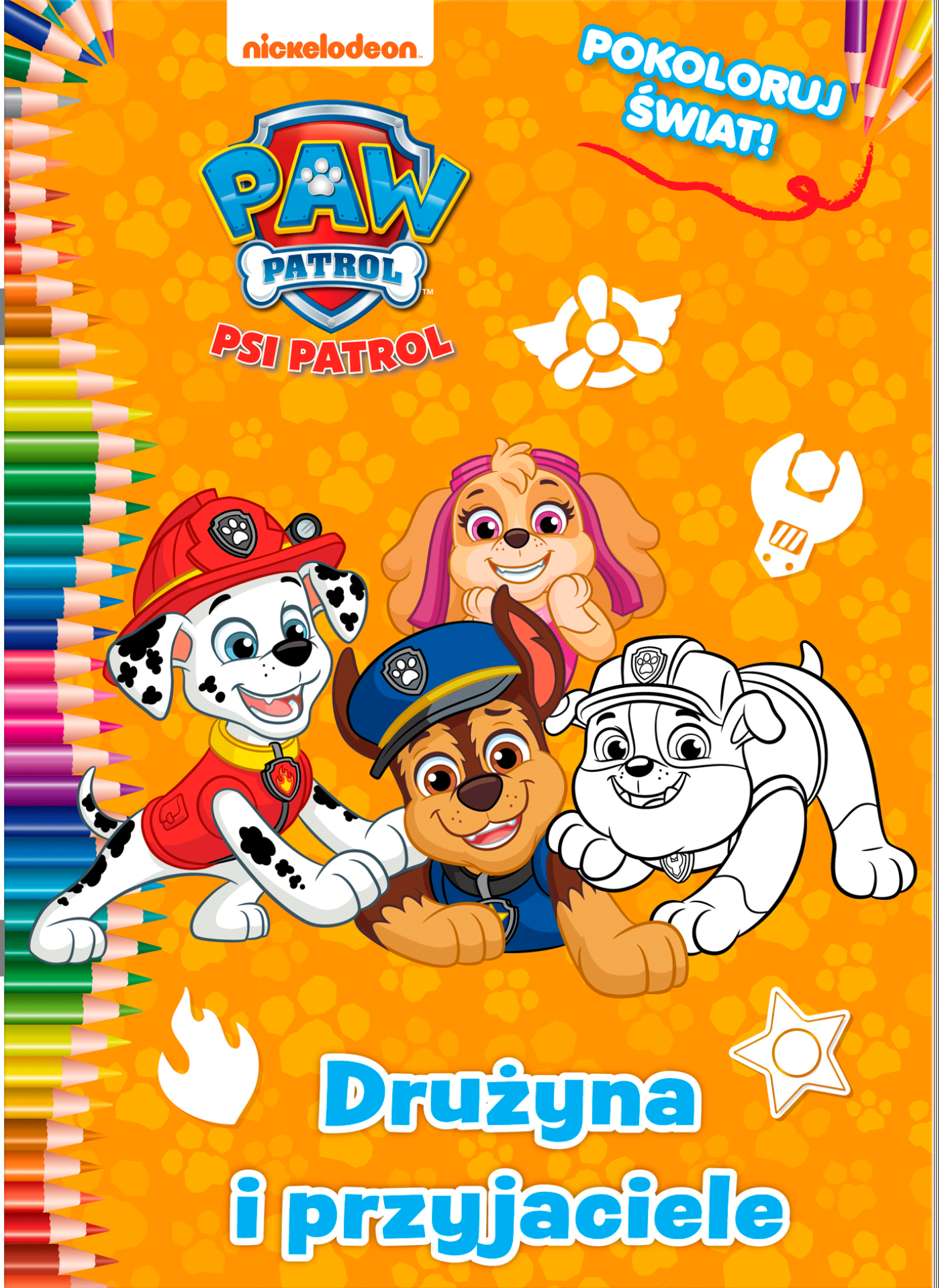 Image of Drużyna i przyjaciele. Psi Patrol. Pokoloruj świat