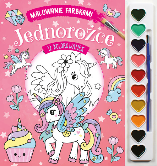 Image of Malowanie farbkami. Jednorożce