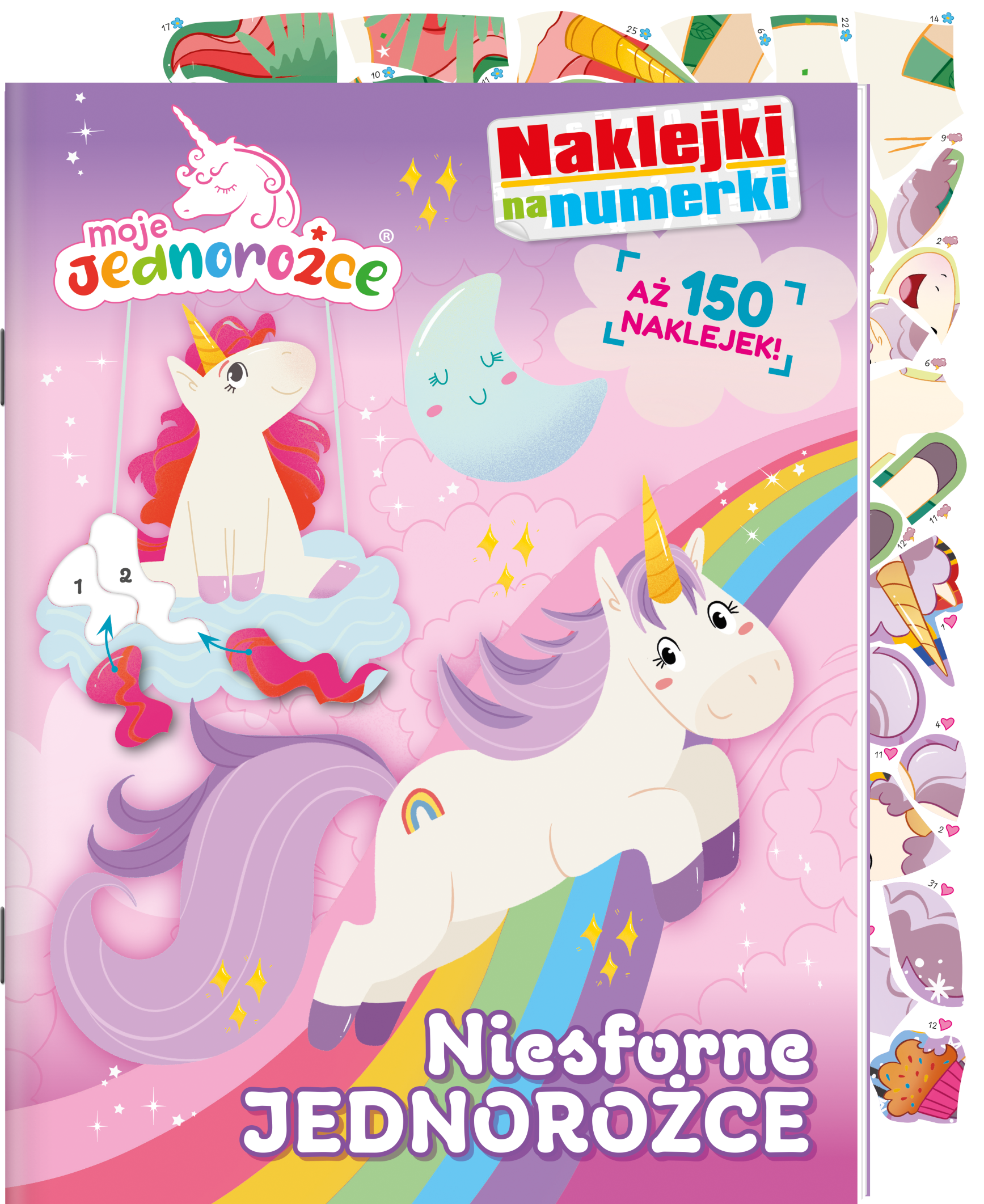 Image of Niesforne jednorożce. Moje Jednorożce. Naklejki na numerki