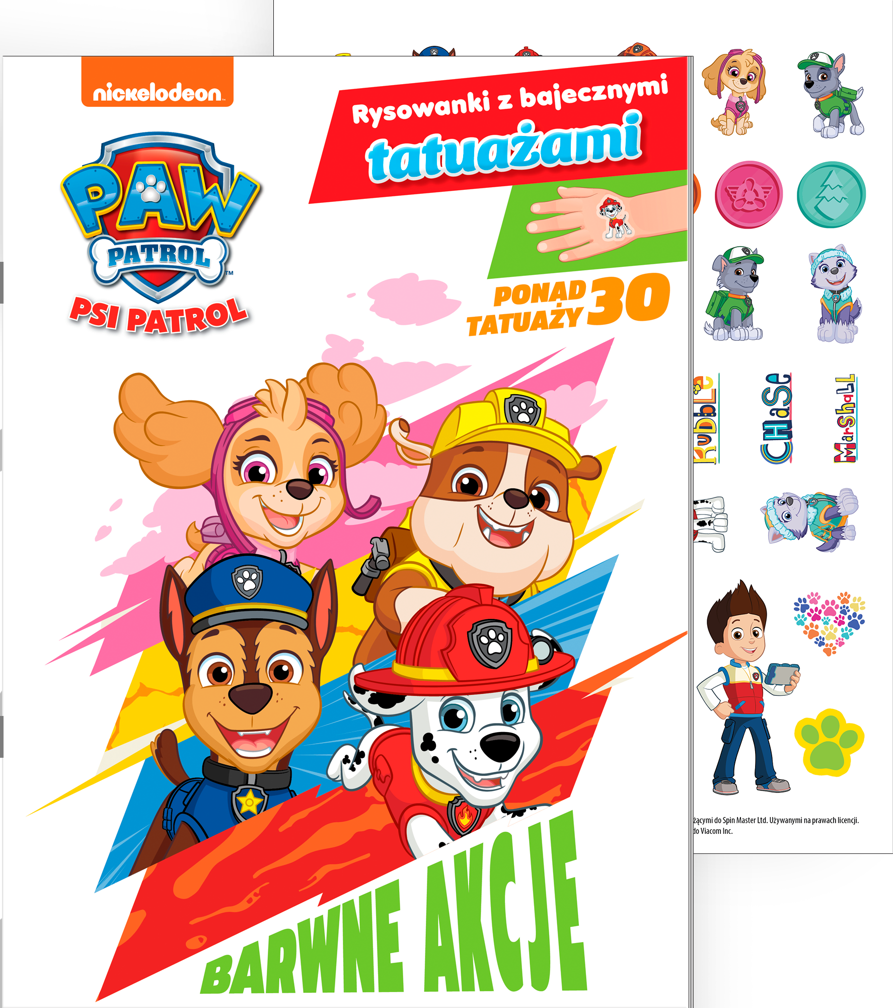 Image of Kolorowe misje. Psi Patrol. Rysowanki z bajecznymi tatuażami