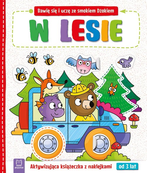 Image of Bawię się i uczę ze smokiem Dżokiem W lesie Aktywizująca książeczka z naklejkami od 3 lat