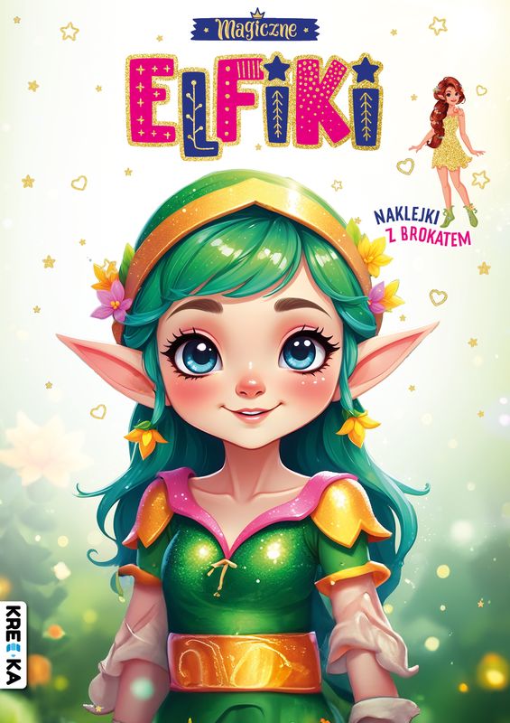Image of Magiczne elfiki. Kolorowanka z brokatem