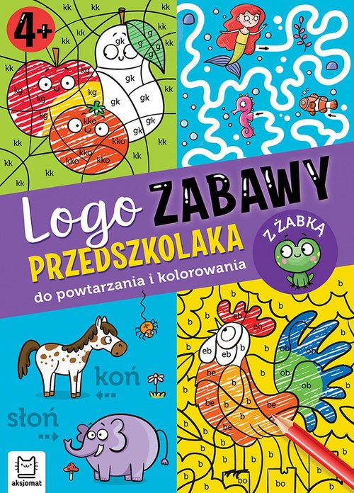 Image of Logo zabawy przedszkolaka Do powtarzania i kolorowania z żabką