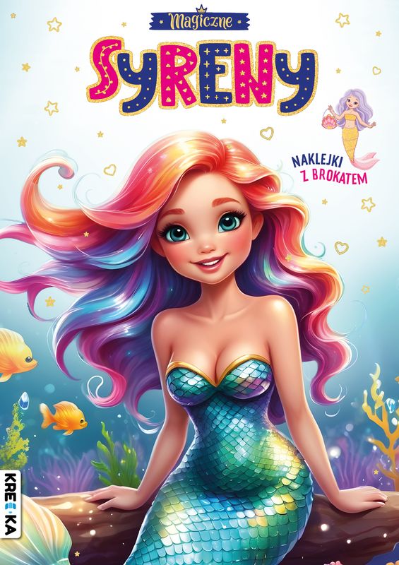 Image of Magiczne syreny. Kolorowanka z brokatem