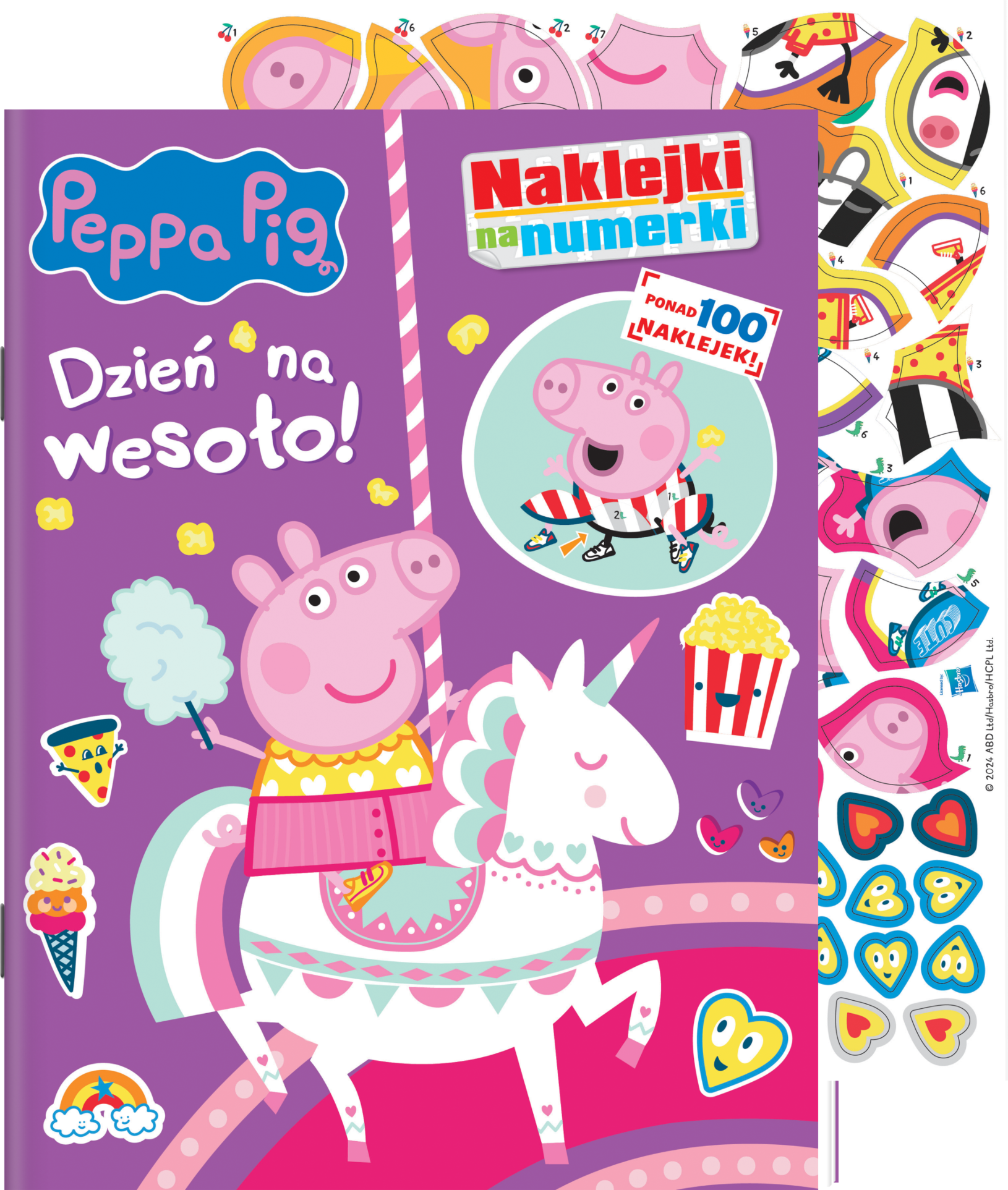 Image of Dzień na wesoło. Świnka Peppa. Naklejki na numerki