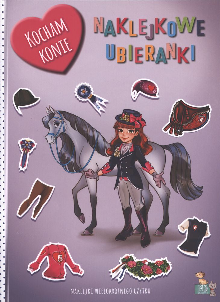 Image of Kocham konie. Naklejkowe ubieranki