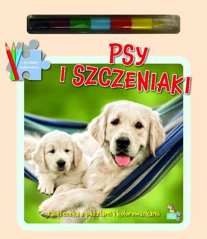 Image of Psy i szczeniaki. Książeczki z puzzlami, kolorowankami i kolorową kredką