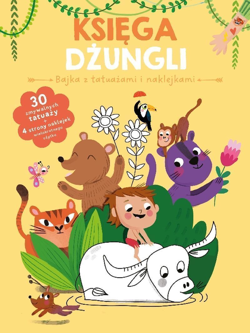 Image of Księga dżungli. Bajka z tatuażami i naklejkami