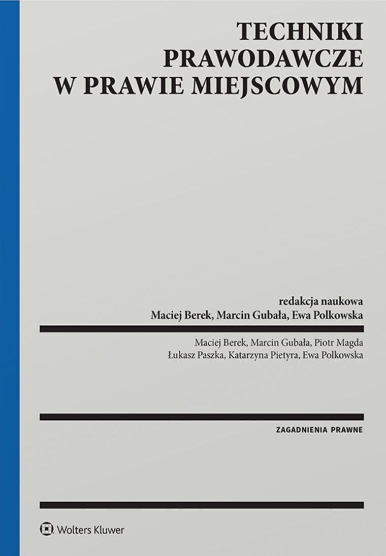 Image of Techniki prawodawcze w prawie miejscowym