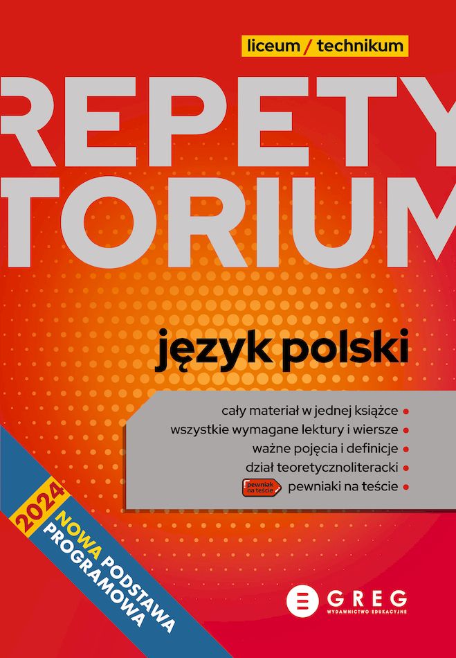 Image of Język polski. Repetytorium. Liceum/technikum wyd. 2024