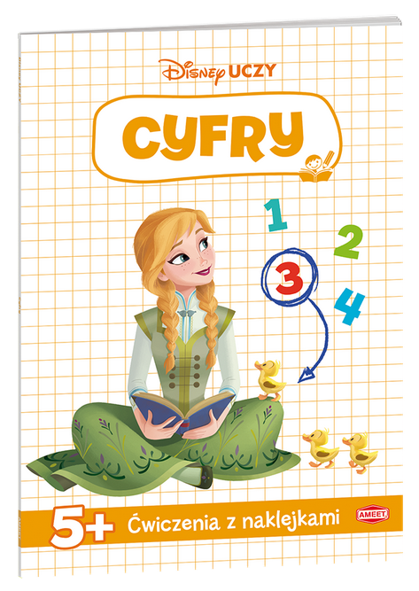 Image of Disney uczy Kraina Lodu ćwiczenia z naklejkami cyfry