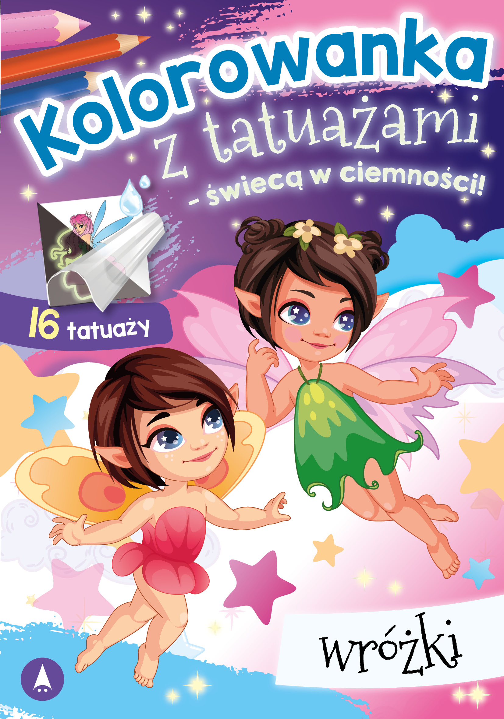 Image of Wróżki. Kolorowanka z tatuażami – świecą w ciemności!