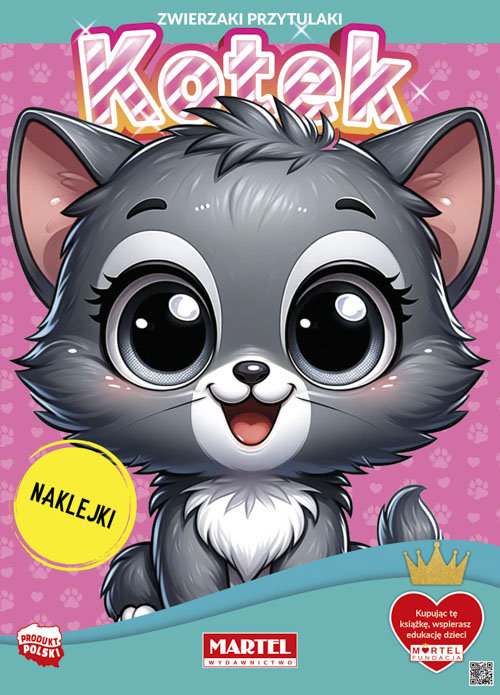Image of Zwierzaki przytulaki. Kotek z naklejkami