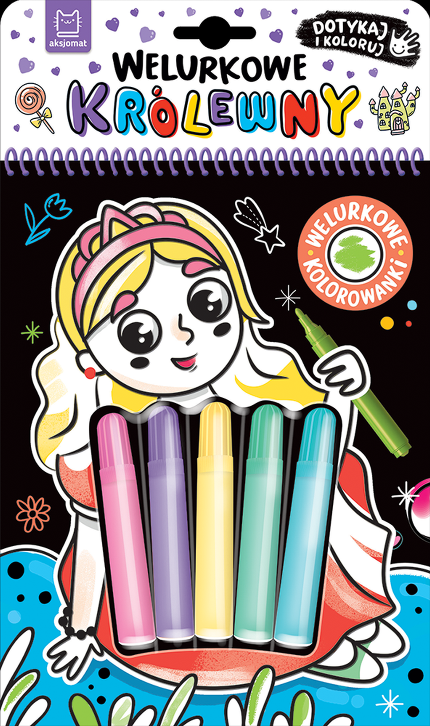 Image of Welurkowe królewny. Dotykaj i koloruj