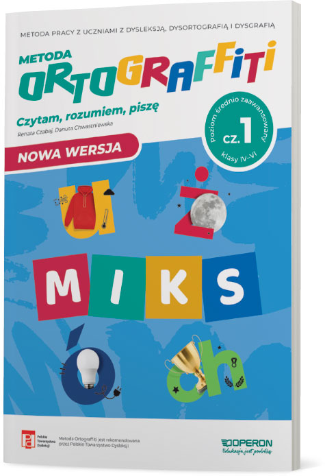 Image of Ortograffiti MIKS poziom średnio zaawansowany część 1 klasy IV-VI