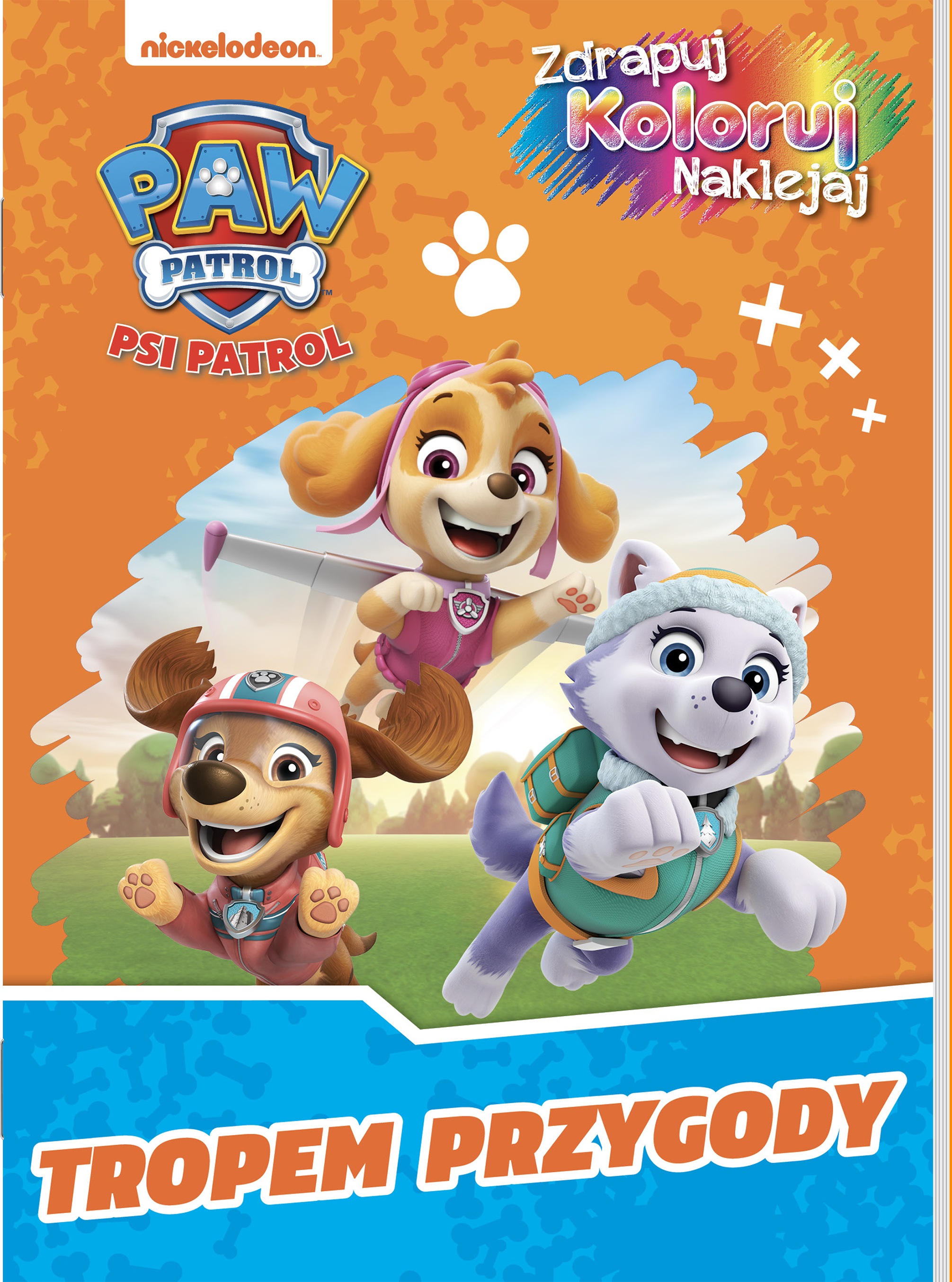 Image of Skye i jej przyjaciele. Psi Patrol. Zdrapuj, koloruj, naklejaj