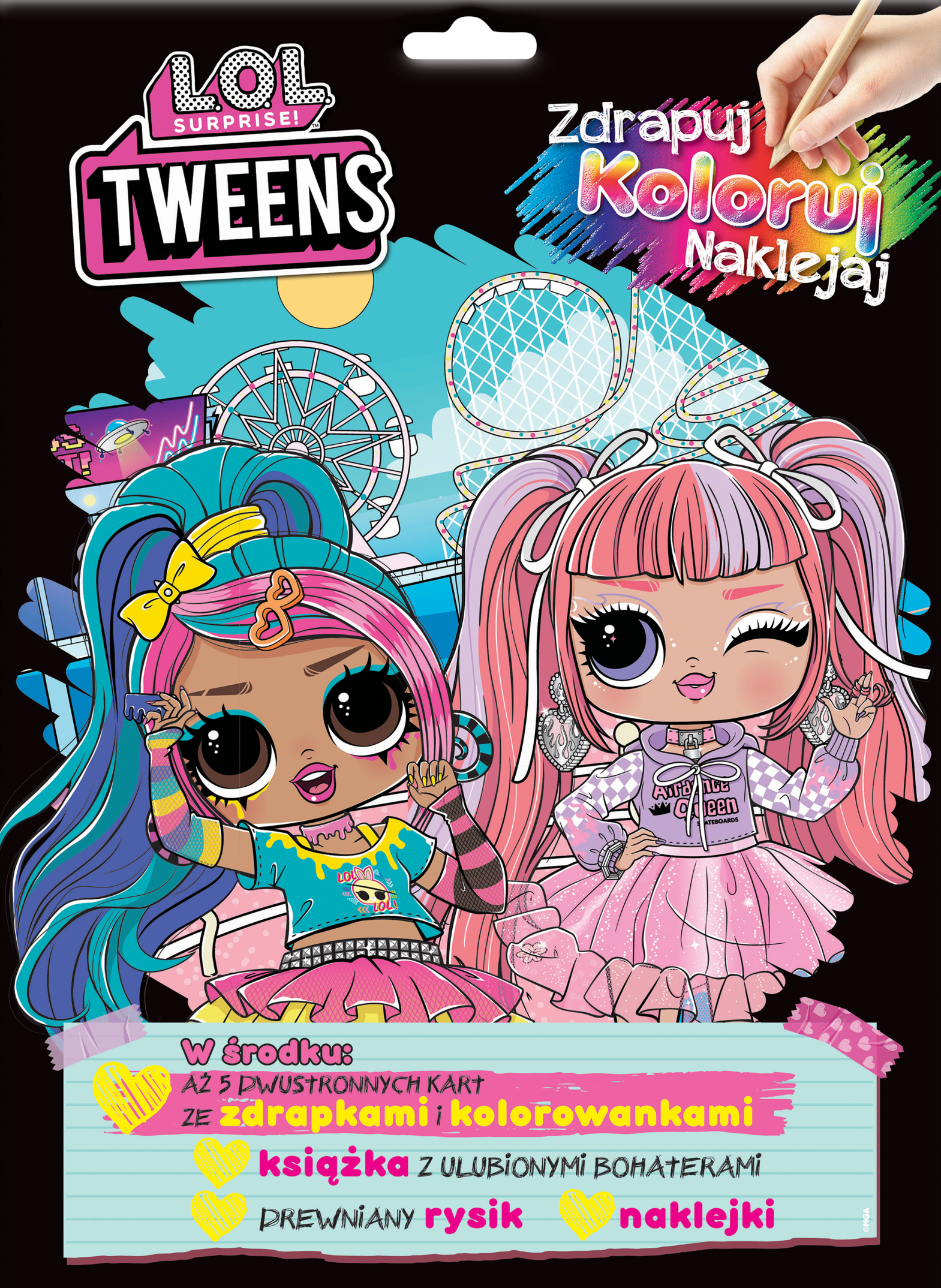 Image of L.O.L. Surprise! Tweens. Zdrapuj, koloruj, naklejaj