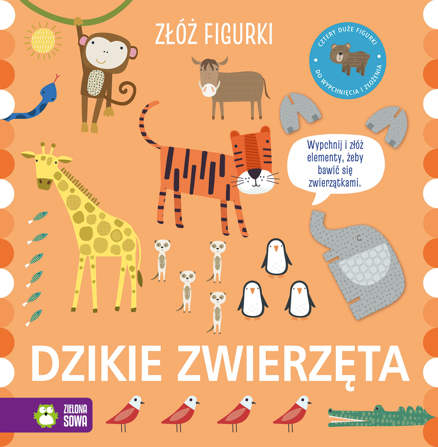 Image of Dzikie zwierzęta. Złóż figurki
