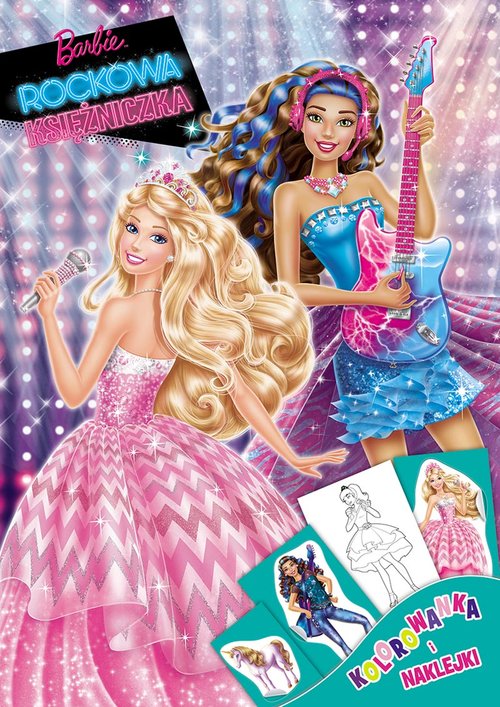 Image of Barbie Rockowa Księżniczka Kolorowanka i naklejki DPN-107