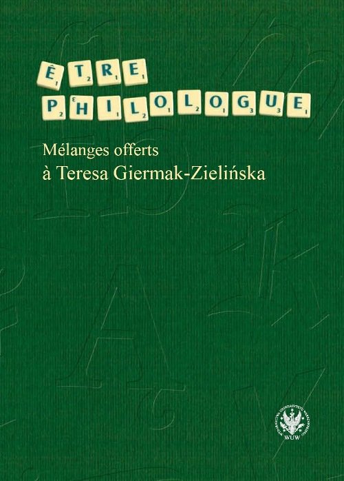 Image of Etre philologue. Mélanges offerts a Teresa Giermak-Zielińska