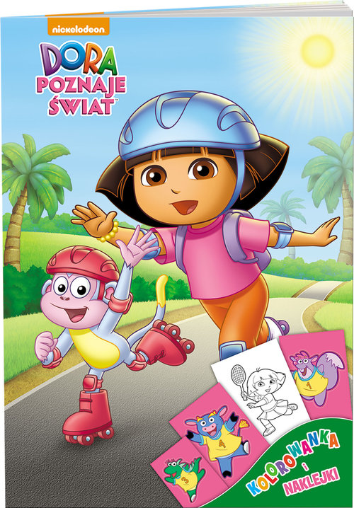 Image of Dora poznaje świat. Kolorowanka i naklejki
