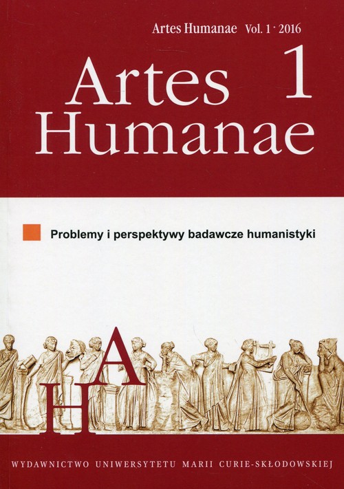 Image of Artes Humanae 1/2016 Problemy i perspektywy badawcze humanistyki