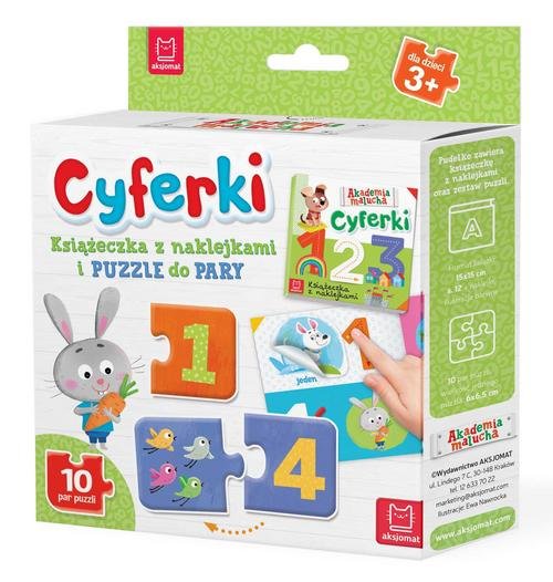 Image of Cyferki Książeczka z naklejkami i puzzle do pary