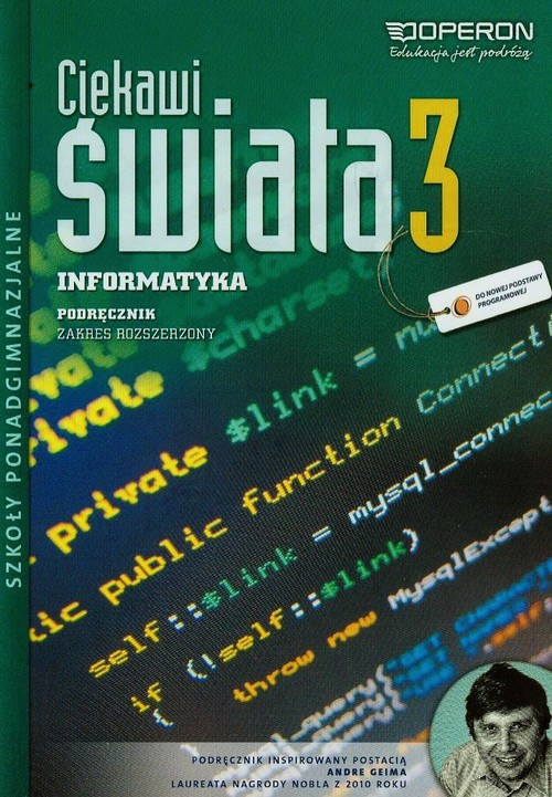 Image of Ciekawi świata 3 Informatyka Podręcznik Zakres rozszerzony Szkoła ponadgimnazjalna