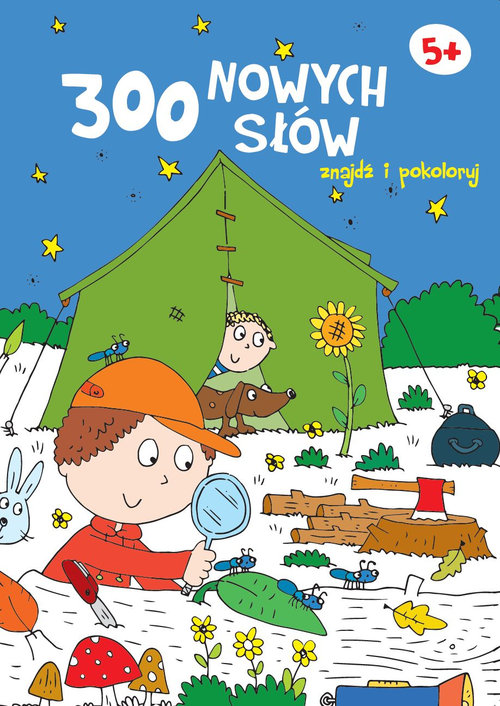 Image of 300 nowych słów Znajdź i pokoloruj 5+ granatowa