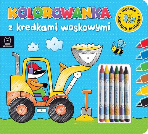 Image of Kolorowanka z kredkami woskowymi Wesołe zabawy malucha Książeczka niebieska