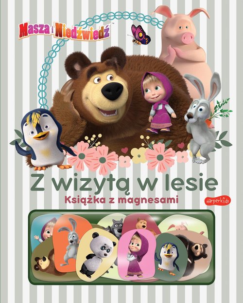 Image of Masza i Niedźwiedź Z wizytą w lesie Książka z magnesami