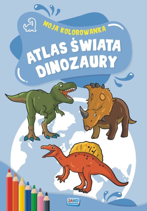 Image of Atlas Świata Dinozaury kolorowanka 2 sztuki