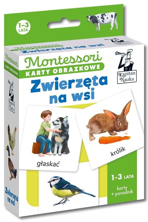 Image of Montessori Karty obrazkowe Zwierzęta na wsi (1-3 lata) Kapitan Nauka