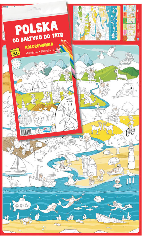 Image of Kolorowanka XL. Polska. Od Bałtyku do Tatr 2 sztuki