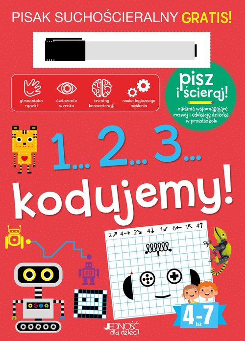 Image of 1...2...3... kodujemy! Książka z pisakiem suchościeralnym