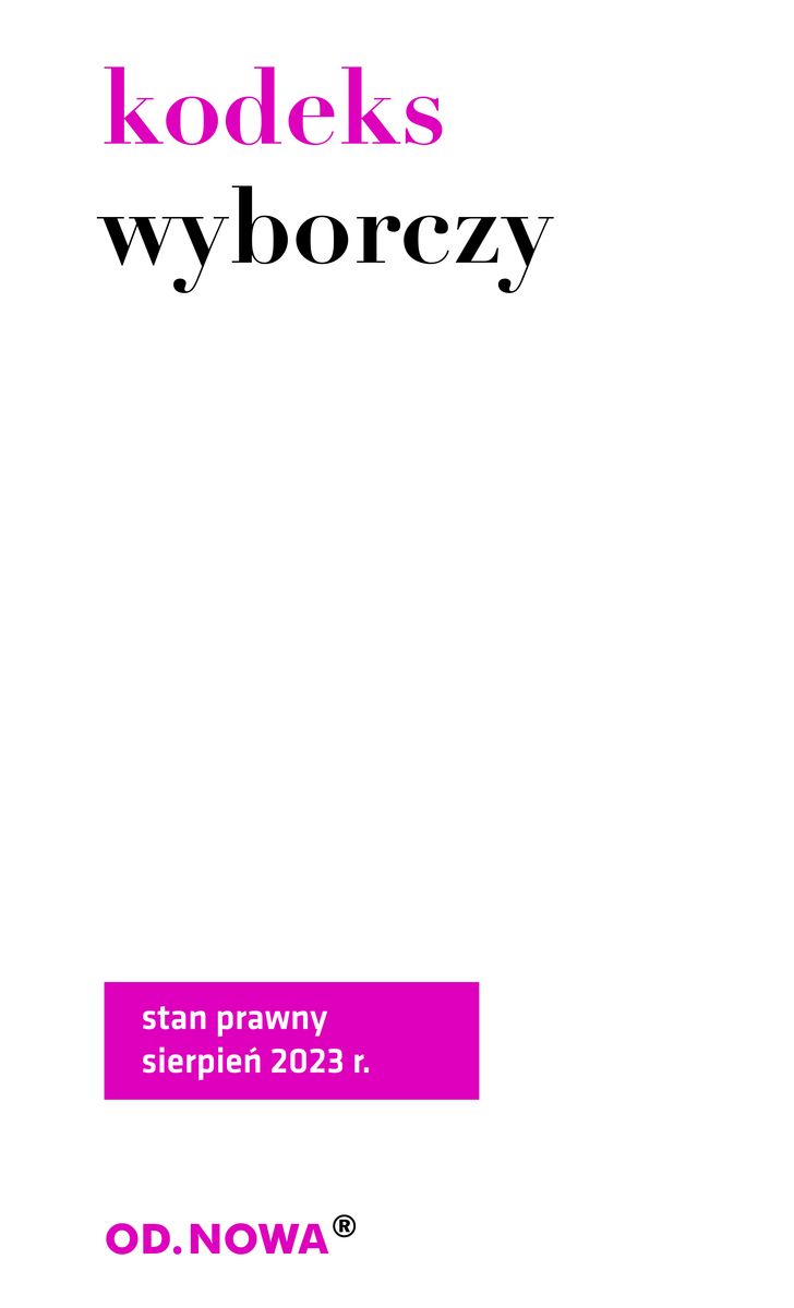 Image of Kodeks wyborczy 08. 2023