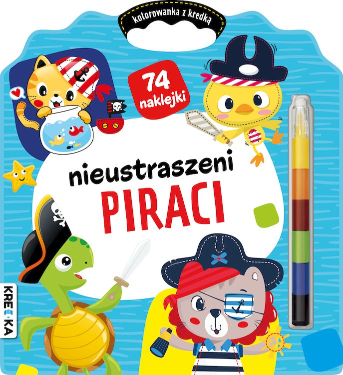 Image of Nieustraszeni piraci. Kolorowanka z kredką