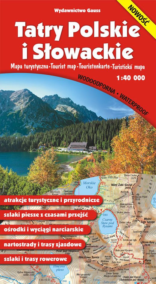 Image of Tatry Polskie i Słowackie. Mapa 1:40 000 wyd. foliowane, wyd. 4