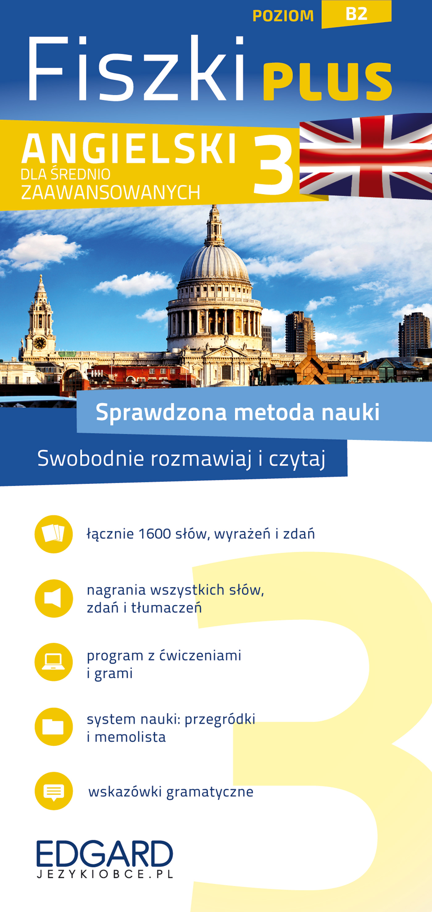 Image of Angielski. Fiszki PLUS dla średnio zaawansowanych 3. Poziom B2