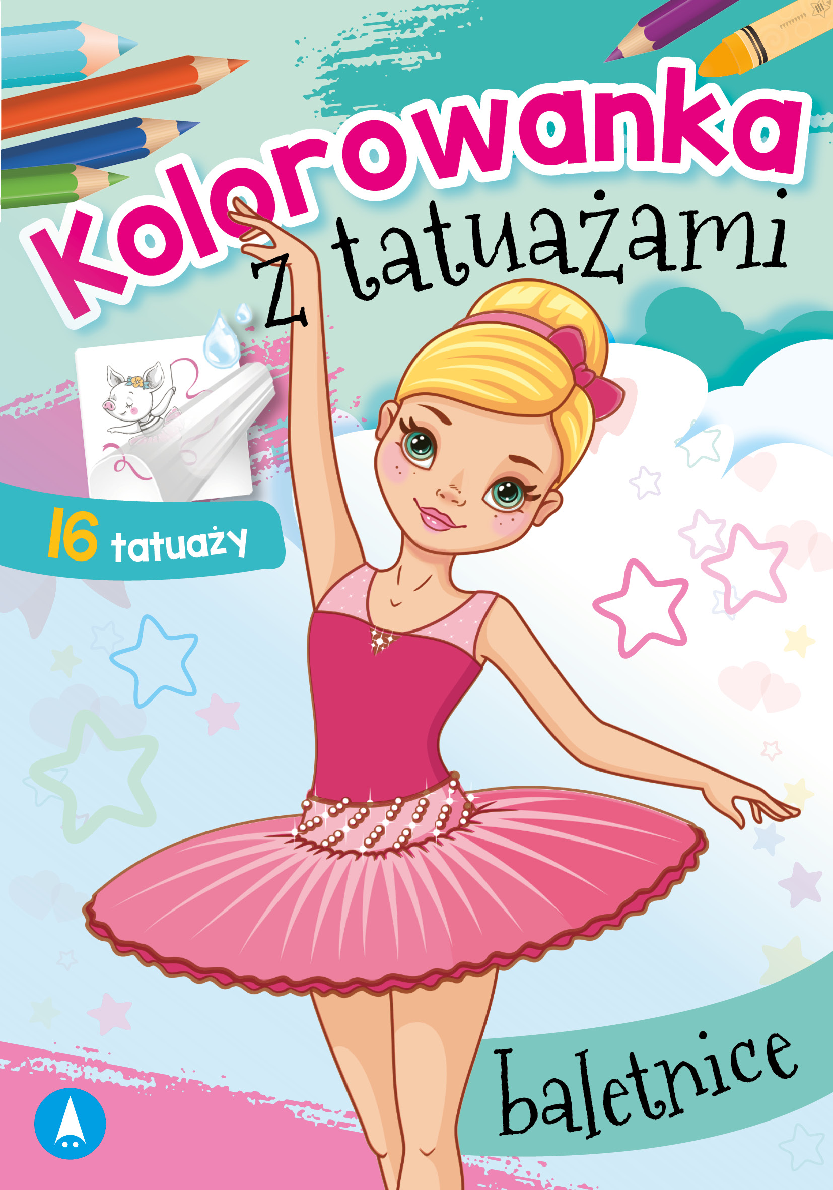 Image of Baletnice. Kolorowanka z tatuażami