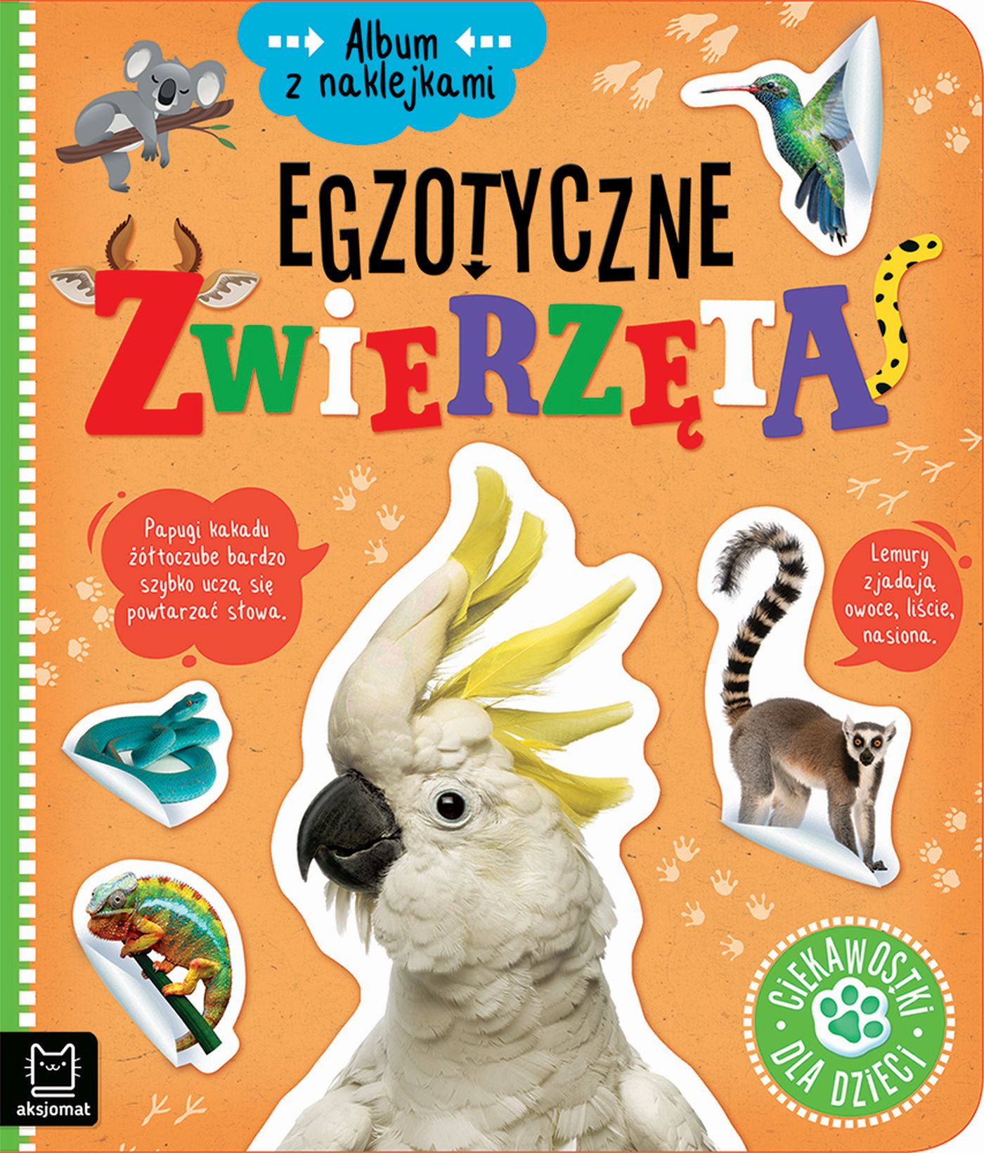 Image of Egzotyczne zwierzęta. Ciekawostki dla dzieci. Album z naklejkami