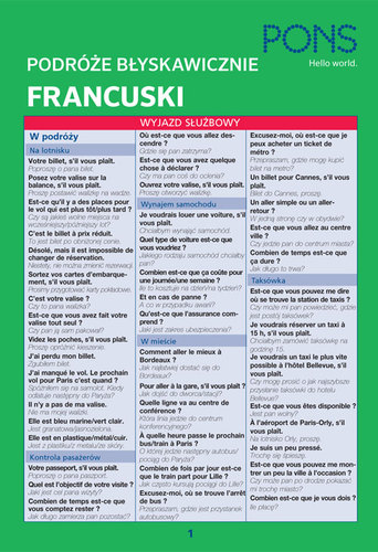 Image of Błyskawicznie podróże francuski PONS
